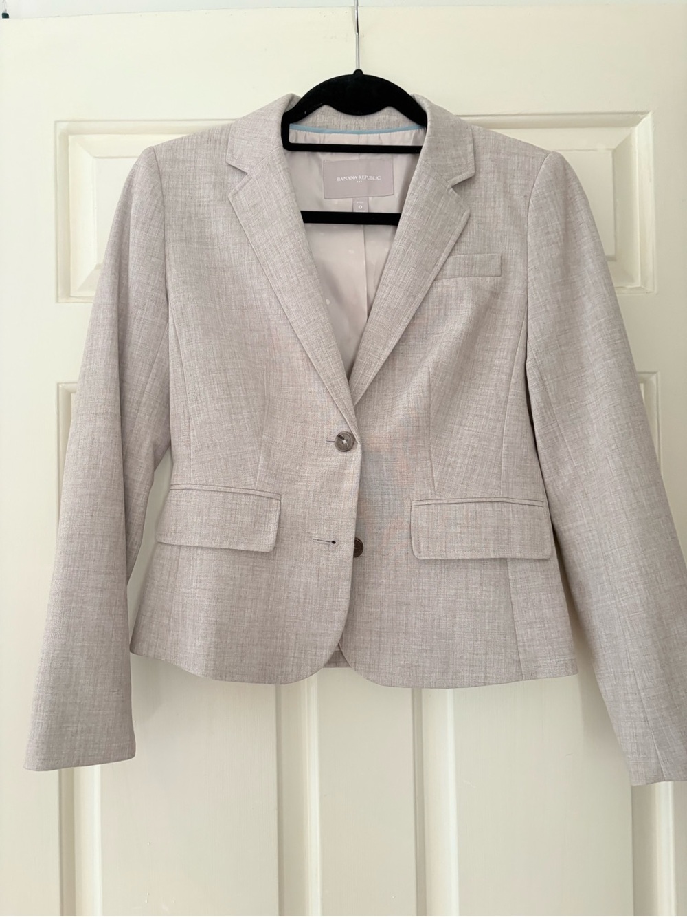 Banana Republic Light Gray Tailored Blazer